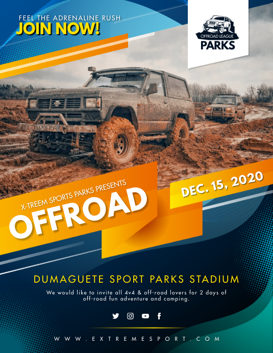 Extreme Sports Rally Event Flyer Template | PosterMyWall
