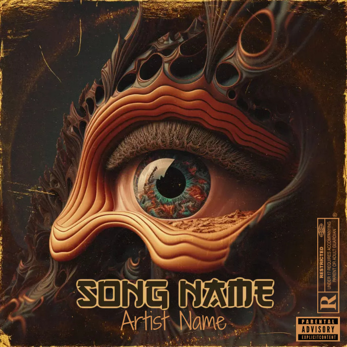 Eye Album Cover music art trap mixtape rap template