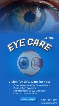 Eye Care Clinic Poster | Vision Health & Examination Services Instagram Story template