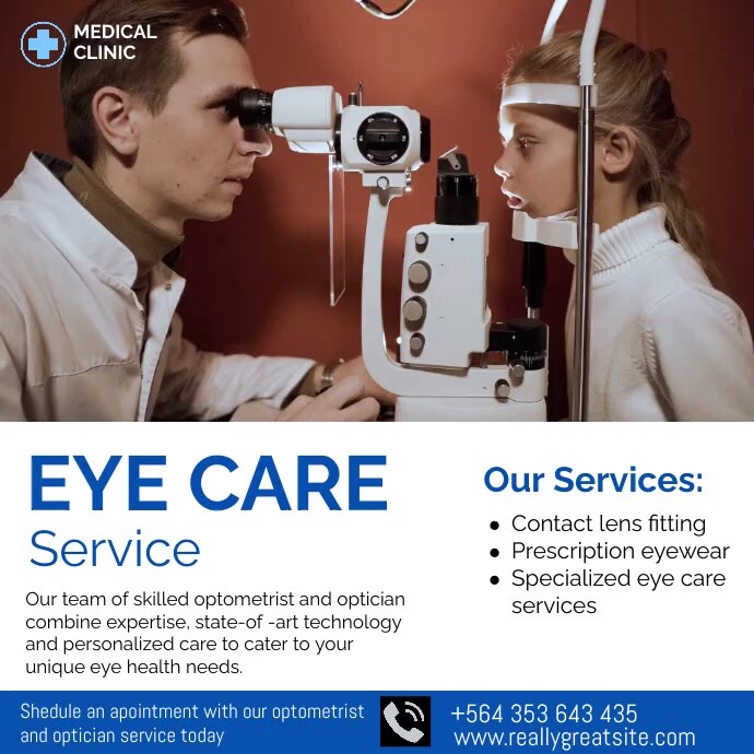 eye care clinic video poster Template | PosterMyWall