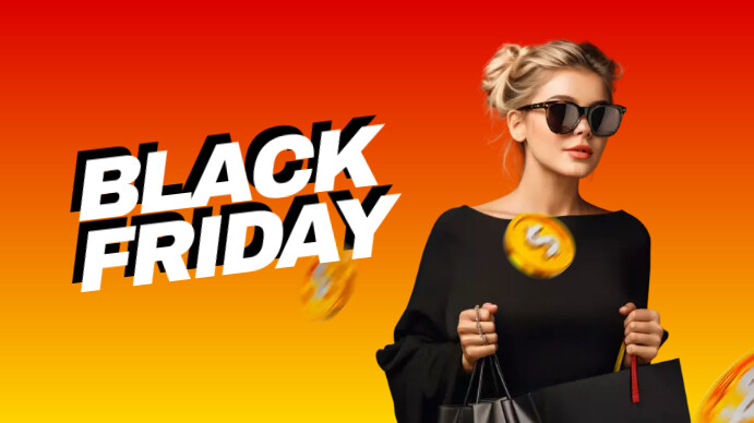 Eye Catching Thumbnail black friday Miniatura di YouTube template