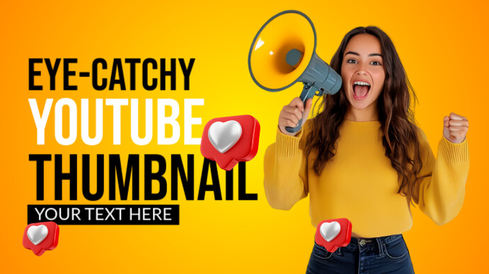 Eye-catchy youtube thumbnail template