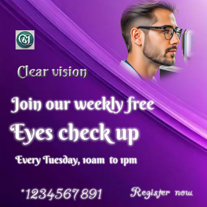 Eye clinic Instagram na Post template