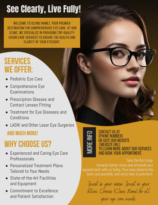 Eye Collection Flyer Eye Clinic Flyer Poster Advertisement Templat Template | PosterMyWall