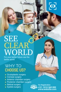 Eye clinic Pinterest Graphic Pinterest-Grafik template
