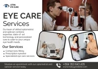 eye clinic surgeon , health advertisement A6 template