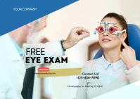 eye clinic surgeon postcard health advertisem Carte postale template