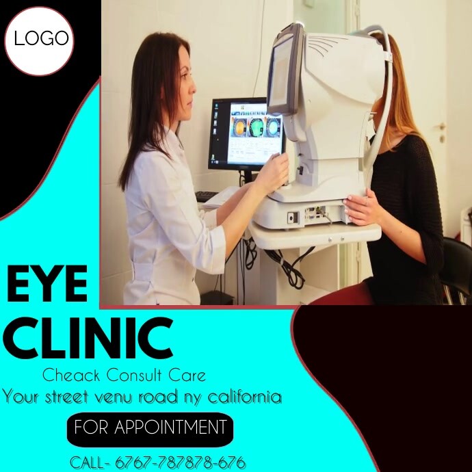 Eye Clinic Template โพสต์บน Instagram