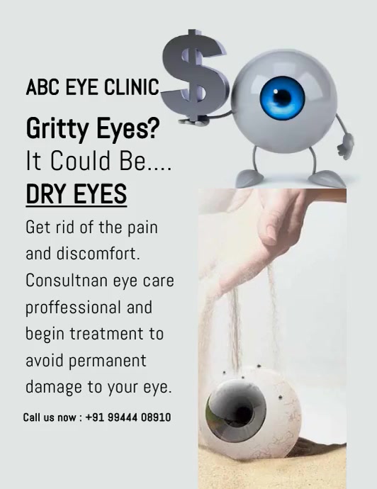 EYE CLINIC TEMPLATE DESIGN Folheto (US Letter)