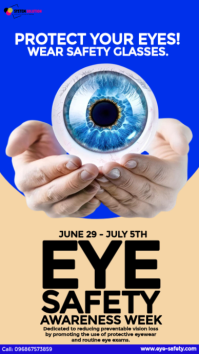 Orange Eye Safety Awareness Instagram Story Template