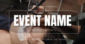 Eyelash event flyer design facebook template