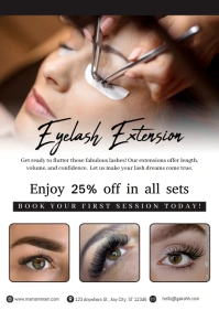 eyelash extension A4 template