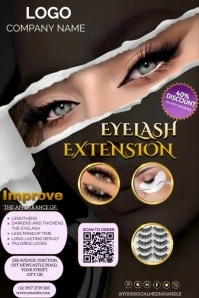Eyelash extension poster ad template