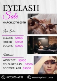 Eyelash Extension Promo Video A4 template