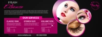 Eyelash Extension Services Fotografia de capa do Facebook template