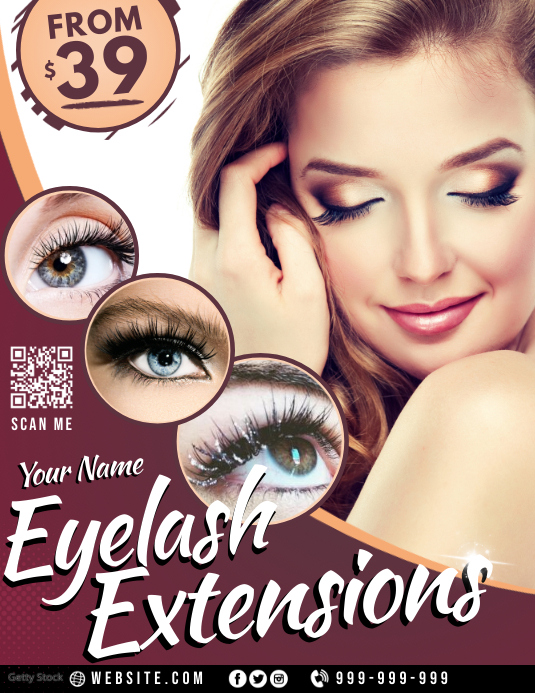 Eyelash Extensions Poster Template PosterMyWall