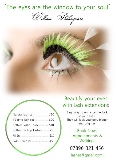 Eyelash Extensions Poster Template PosterMyWall