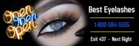 eyelashes/beauty salon/banners/we're open/spa แบนเนอร์ 2' × 6' template