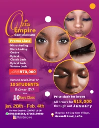 Eyelashes design flyer template