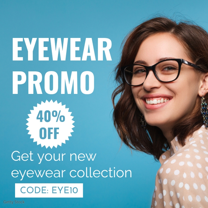 Promo Lens Eyewear Promo Offer Template | PosterMyWall