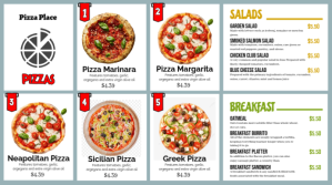 ezdoss.com Pizza menu 数字显示屏 (16:9) template