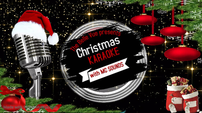 Christmas karaoke design template (1) Digital Display (16:9)