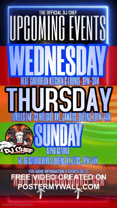 Copy of EVENT SCHEDULE | PosterMyWall