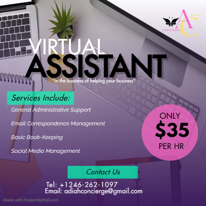 VIRTUAL ASSISTANT FLYER | PosterMyWall