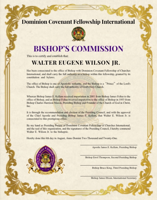 Official Bishop s Commission Certificate PosterMyWall Official Bishop s Commission Certificate PosterMyWall