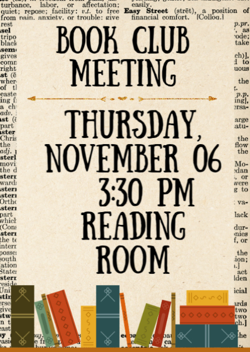 Library theme party invitation A6 template