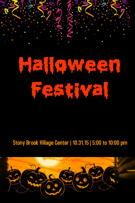 Halloween festival Poster template