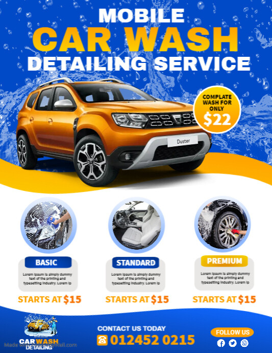 car wash flyer template