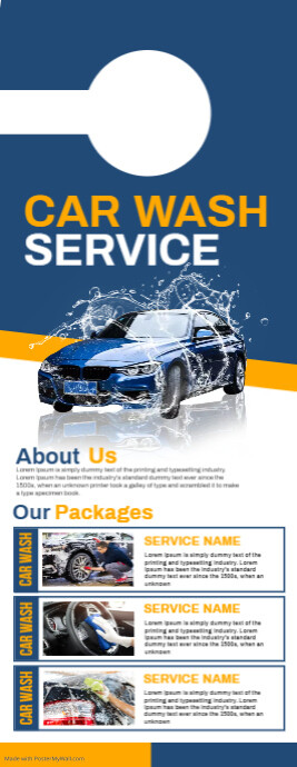 Car wash service door hanger