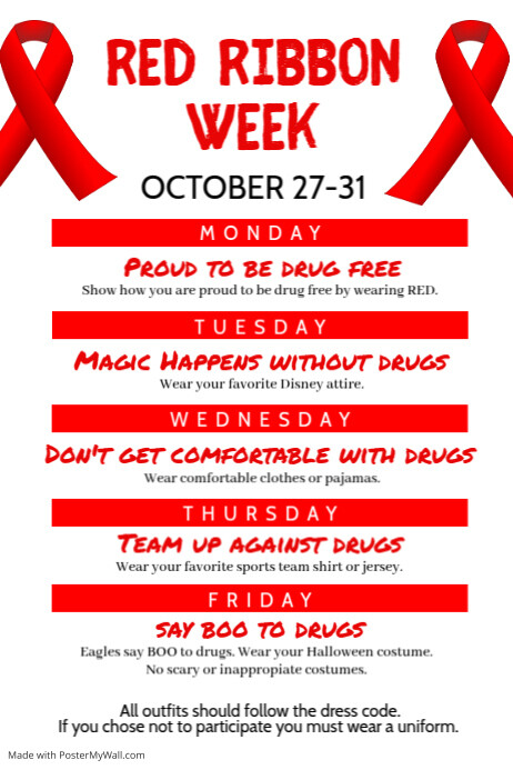 Red Ribbon week Flyer Design Template | PosterMyWall