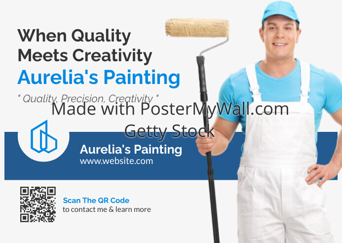 Painting professional services blue and white