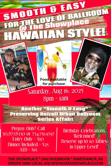 Hawaian Party Poster template