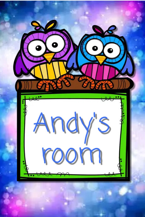 Boy's room Poster template