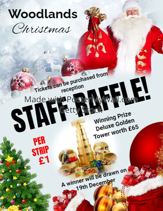 Christmas Raffle Flyer | PosterMyWall