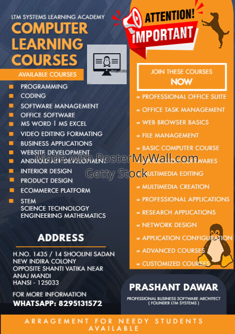 List of Courses ( including clipart images) | PosterMyWall