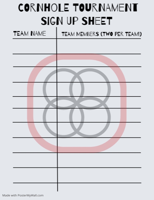 Sign Up Sheet Template PosterMyWall