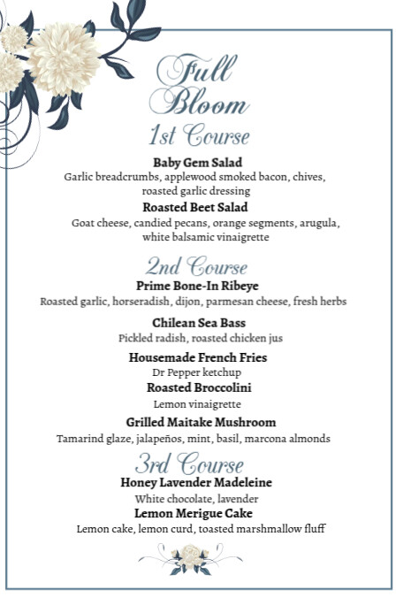 mystery dinner menu 2 PosterMyWall