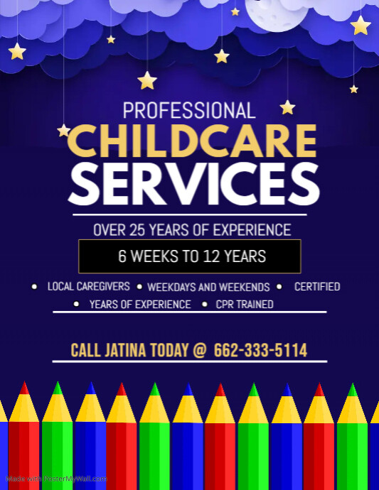 child care services template PosterMyWall