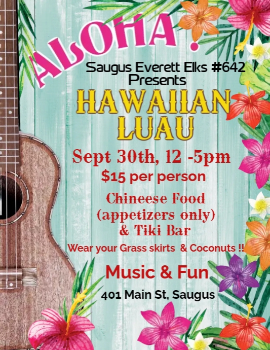Aloha Hawaiian Luau Flyer Template | PosterMyWall