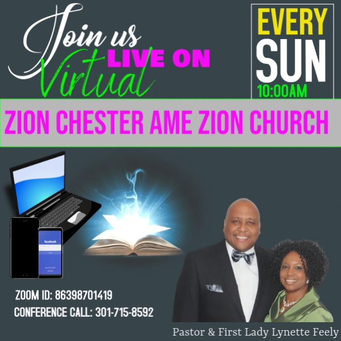 Copy of Facebook Live Church Service PosterMyWall