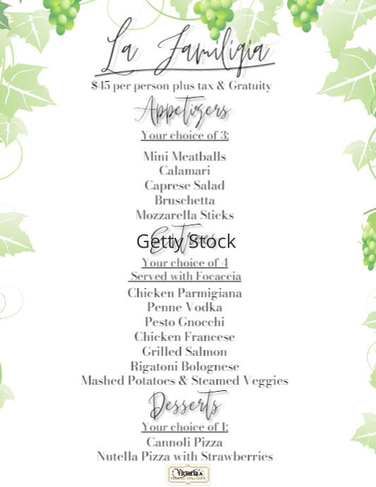 12/02 Family style menu (1) | PosterMyWall