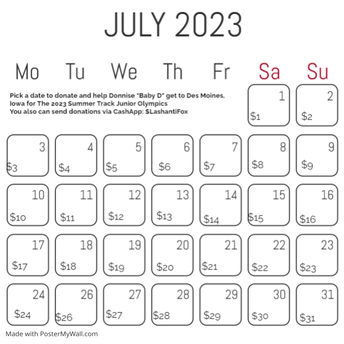 Any Month Year Calendar Template All Months Y | PosterMyWall