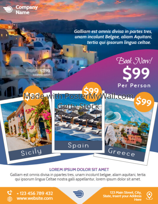 travel flyer advertising template design