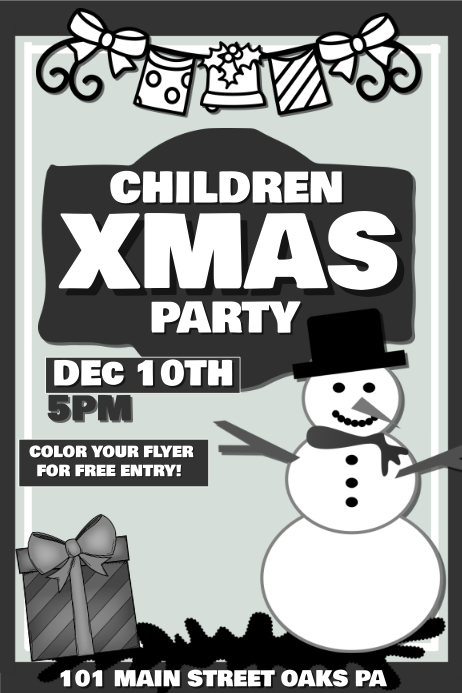 Children Flyer/ Coloring Page Template | PosterMyWall