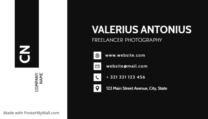 simple modern minimal black and white busines