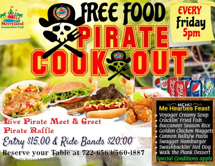 Cookout Jamaican Style Flyer (US Letter) template